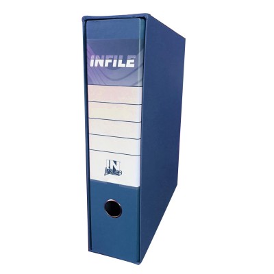 40501 REGISTRATORE INFILE PLASTICA PROT. D.8 BLU