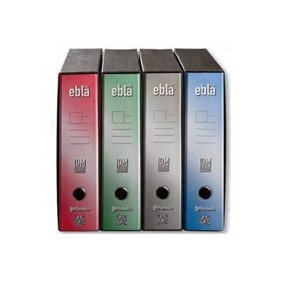 REGISTRATORE eblaPLUS DORSO 8CM F.TO PROTOCOLLO BLU Resisto