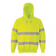 FELPA C/CAPPUCCIO HI VIS COL.GIALLO COT/POL TG.S