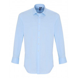 CAMICIA MANICA LUNGA     COT/ELA TG.L PALE BLUE
