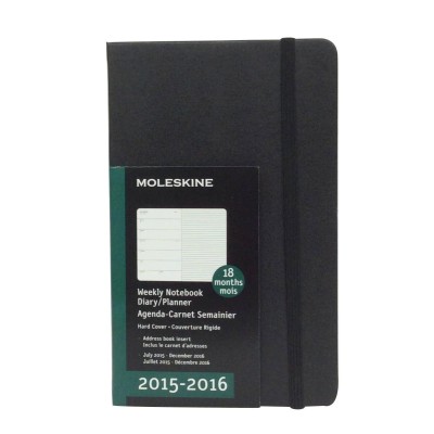 AGENDA 18 MESI MOLESKINE SETTIMANALE C.RIG. NERA P