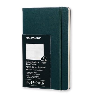 AGENDA 18 MESI MOLESKINE SETTIMANALE C.RIG.VERDE L