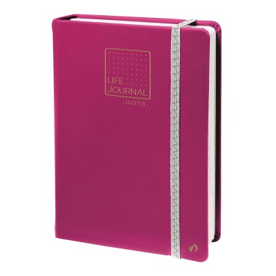 TACCUINO ELASTICO 21 DOTS LIFE JOURNAL PRUGNA