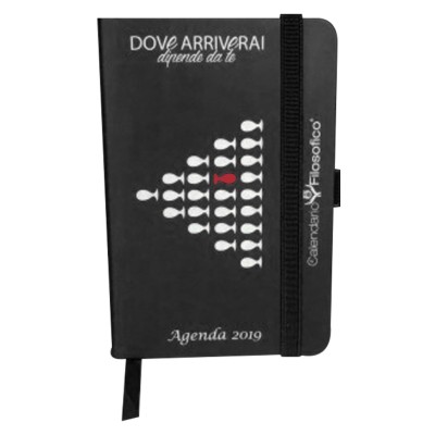 AGENDA PICCOLA NERA 9X14 CALENDARIO FILOSOFICO