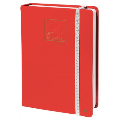 TACCUINO ELASTICO 21 DOTS LIFE JOURNAL CORALLO