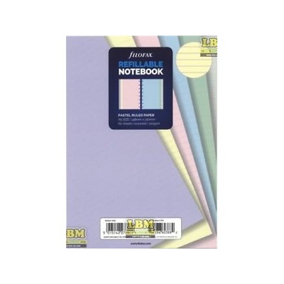 REFILL FOGLI COL.PASTELLO A RIGHE PER NOTEBOOK A5