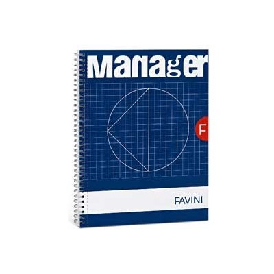 BLOCCO SPIRAL MANAGER 23X29,7CM 10MM 80FG 82GR 4fori microperforato FAVINI