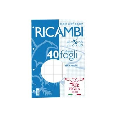 RICAMBI FORATI A4 10MM QUAXIMA 40FG 80GR PIGNA