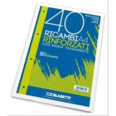 RICAMBIO A5 1R RINFORZATO 80GR 40FG