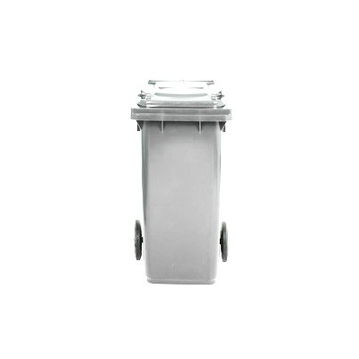 Bidone carrellato 120Lt bianco per raccolta differenziata