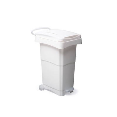 Bidone mobile 80Lt a pedale bianco per raccolta differenziata