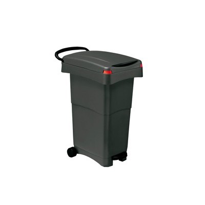 Bidone mobile 80Lt a pedale grigio per raccolta differenziata