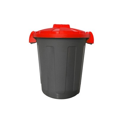 Contenitore portarifiuti Dusty 25Lt c/coperchio rosso