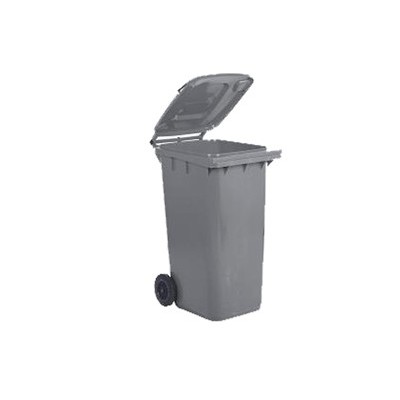 Bidone carrellato 120Lt grigio per raccolta differenziata