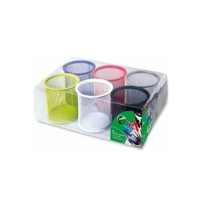 SET 6 BICCHIERI PORTAPENNE IN RETE COLORATA ART.1226