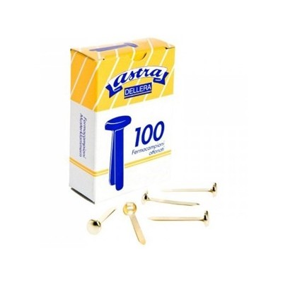 SCATOLA 100 FERMACAMPIONI SEMIGIGANTI N.10 54MM OTTONATI ASTRA