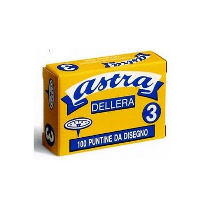 SCATOLA 100 PUNTINE ASTRA N.4 ACCIAIO LUCIDO