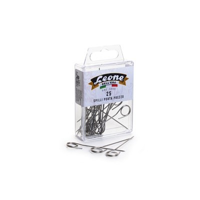 Scatola 25 spilli portaprezzi inox - APSIPP Leone