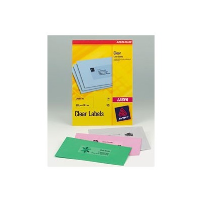 ETICHETTE LASER TRASPARENTI L7563-25FG (14ET/FG 99.1X38.1) QUICKPEEL AVERY