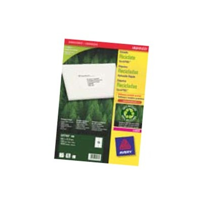 Etichette in carta riciclata bianca 63,5x38,1mm Laser 100fg Avery