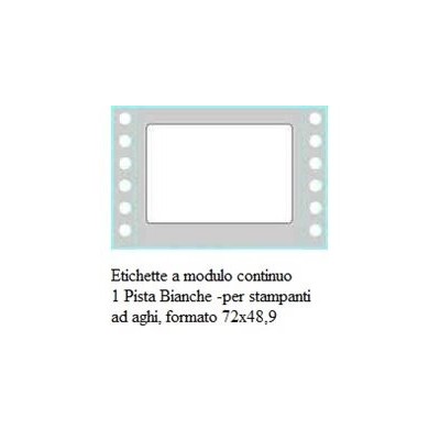 SC.3000 FOGLI ETICHETTE 72X48,9 1 CORSIA TICO TAB
