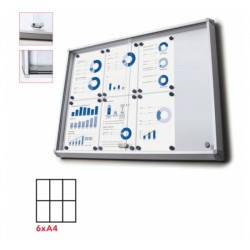 02278 BACHECA 6XA4 ORIZZ.ANTE SCORR. 72X67,5X5,9