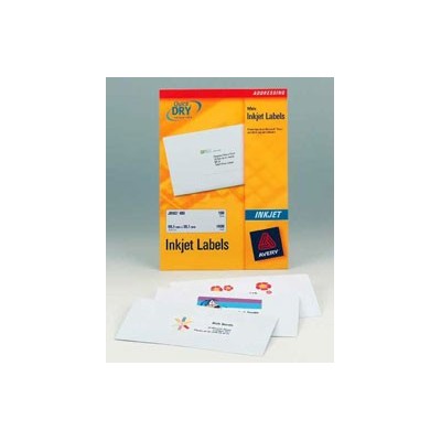 ETICHETTE INKJET BIANCHE J8167-25FG (1ET/FG 199.6X289.1) QUICK DRY AVERY