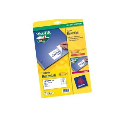 ETICHETTE LASER BIANCHE RIMOVIBILI L4736REV-25FG (48ET/FG 45.7X21.2) AVERY