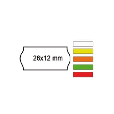 PACK 10 ROTOLI 1000 ETICH. 26x12mm ONDA VERDE PERM. Printex