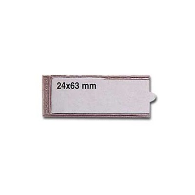 10 PORTAETICHETTE ADESIVE IES A1 24X63MM SEI