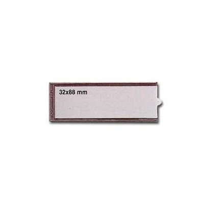 8 PORTAETICHETTE ADESIVE IES A2 32X88MM SEI