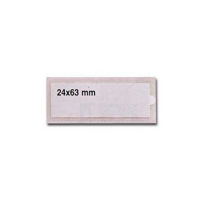 10 PORTAETICHETTE ADESIVE IESTI A1 24X63MM SEI