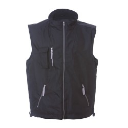 GILET PORTUGAL NERO TG.L POLYESTERE PONGEE