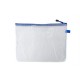 BUSTA C/ZIP PVC RETE 27X36 FINITURA BLU