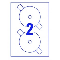 SCATOLA 25 ETICHETTE LASER B/N CD L7676 AVERY