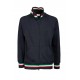 FELPA FLAG ZIP TOTALE CO/PL BLU TG.M