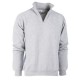 FELPA MEZZA ZIP GRIGIO TG.XXL COTONE/POLIESTERE