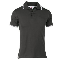 POLO JERSEY SPORT TG.XXL NERO/BIANCO 100% COTONE