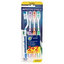 SPAZZOLINO PROT.FAMIGLIA MENTADENT SET.MEDIE 2+2