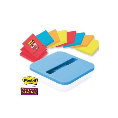 DISPENSER VAL +8 ricarche Post-itSuper Sticky Z-Notes colori ass. 76x76mm