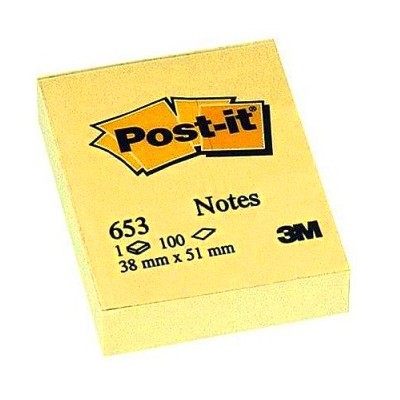 BLOCCHETTO Post-it Notes 653 Canary 3M