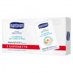 SET 3 SAPONETTE MANTOVANI CLASSICA CON LATTE RISO