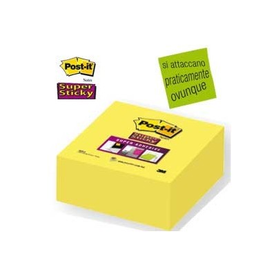 BLOCCO 350foglietti Post-itSuper Sticky 2028-S 76x76mm GIALLO ORO