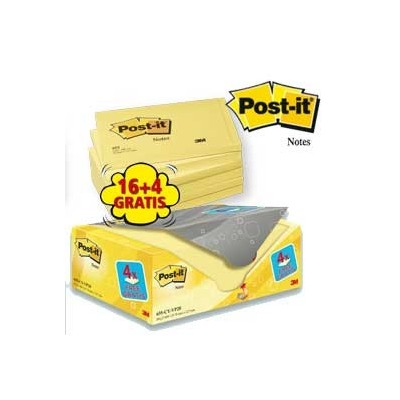 VALUE PACK 16+4 BLOCCO 100fg Post-it 76x127mm 72GR 655CY-VP20