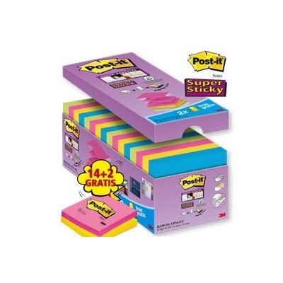 VALUE PACK 16 BLOCCO 90fg Post-it Super Sticky Z-notes 76X76MM R-330-SS-VP16