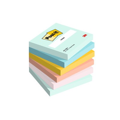 Cf. 6pz blocco 100fg. Post-it Super Sticky 76x76mm 654-BEA Beachside