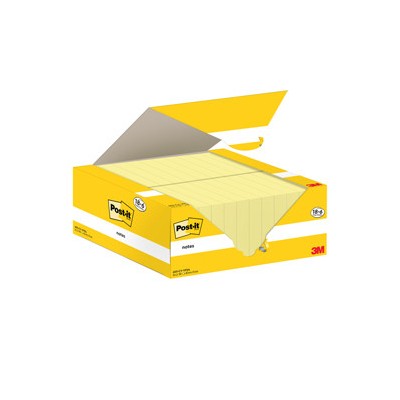 Cf. 18+6pz blocco 100fg.Post-it Notes 38x51mm 653-CY-VP24 giallo Canary