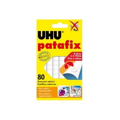 BLISTER 80 SUPPORTI GOMMA ADESIVA UHU PATAFIX BIANCO