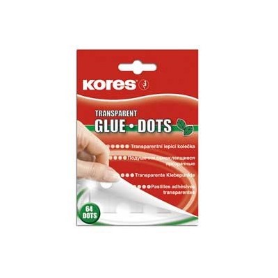 BLISTER 64 BOLLINI BIADESIVI TRASPARENTI PERMANENTI GLUE DOTS KORES