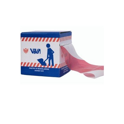 NASTRO SEGNALETICO 75MMX200MT SICUREZZA ROSSO/BIANCO